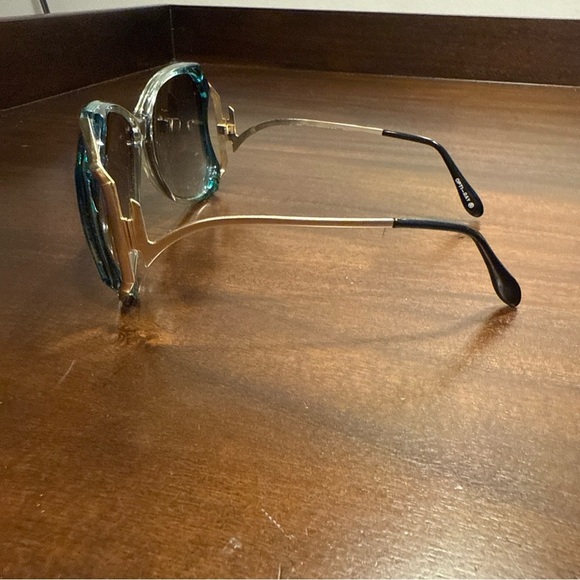 Vintage Opti-Ray Sunglasses Teal Gold - Picture 6 of 11